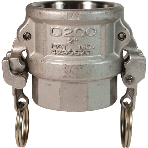 EZ Boss-Lock Cam & Groove Coupler, Stainless Steel, Type D, 1", Female NPT, 250 PSI Duraquip Inc