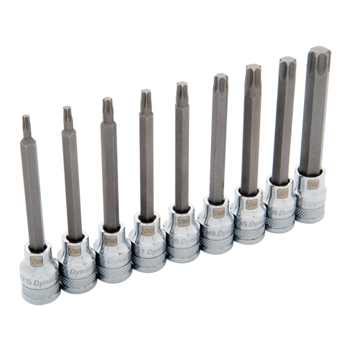 Jeu de douilles longues, Torx, Prise 3/8", 9 mrcx Duraquip Inc