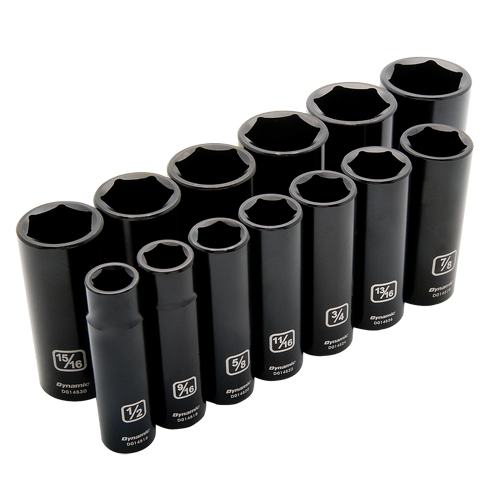 Jeu de douilles SAE, 13 Mcx, Chocs, Prise de 1/2", Profond Duraquip Inc