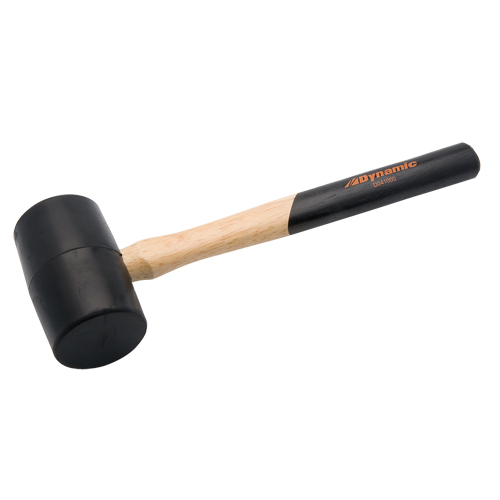 Rubber Mallet, 1 lbs., Wood Handle, 11-3/4" L Duraquip Inc