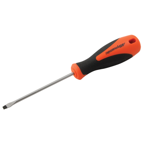 Slotted Screwdriver, 5/32" Tip, Round, 8" L, Cushion Grip Handle Duraquip Inc
