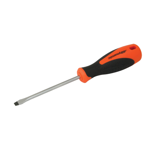 Slotted Screwdriver, 3/16" Tip, Round, 8" L, Cushion Grip Handle Duraquip Inc