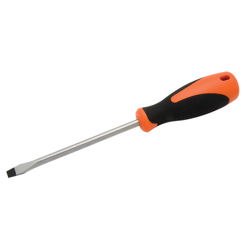 Slotted Screwdriver, 5/16" Tip, Round, 10-5/8" L, Cushion Grip Handle Duraquip Inc