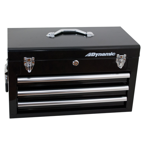 Coffre avec tiroirs pour outils manuels, 10" P x 20" la x 12" h, Noir Duraquip Inc
