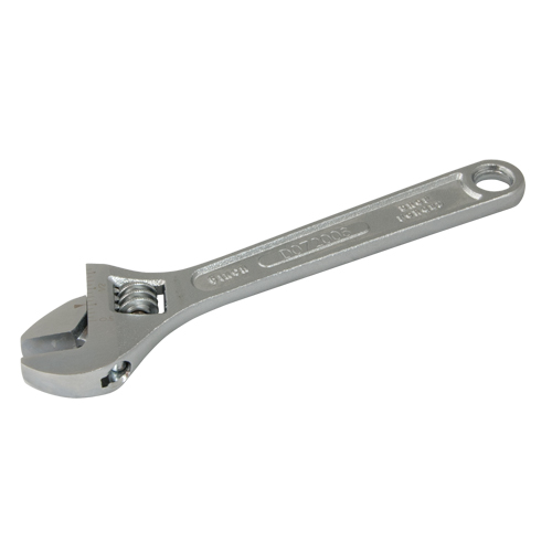 Adjustable Wrench, 12" L, 1-1/2" Max Width, Chrome Duraquip Inc