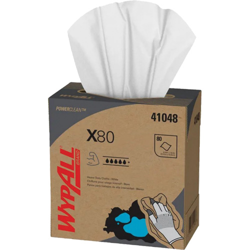 Chiffons &agrave; usage prolong&eacute; X80 WypAll, Robuste, 16-4/5" lo x 9" la Duraquip Inc