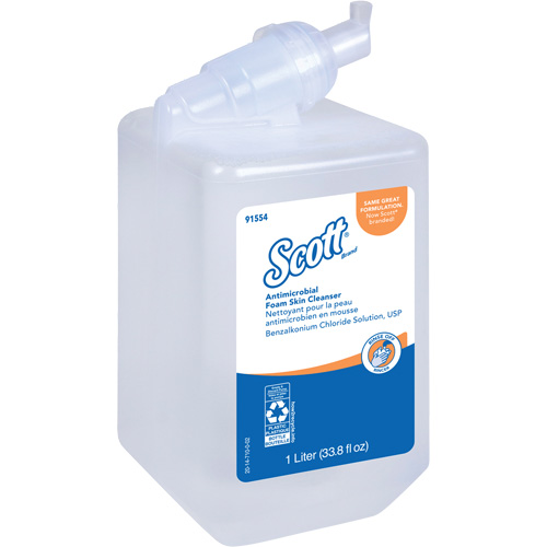 Nettoyant antimicrobien pour la peau Control de Scott, Mousse, 1 L, Sans parfum Duraquip Inc
