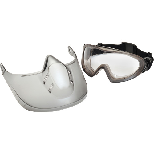 Lunettes de s&eacute;curit&eacute; Capstone Shield avec &eacute;cran facial amovible, Lentille Transparent, Antibu&eacute;e, Ventilation Directe/Ferm&eacute; Duraquip Inc