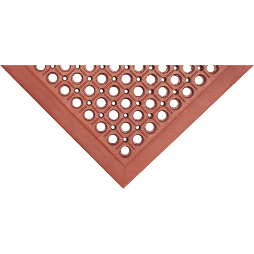 Competitor Series Mats, Slotted, 3' x 5' x 7/8", Orange, Natural Rubber Duraquip Inc