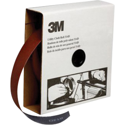 Utility Sanding Roll, Aluminum Oxide, 2" W x 150' L, P400 Grit Duraquip Inc