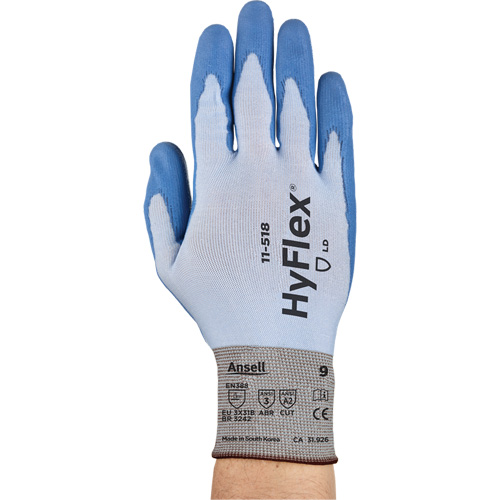 Gants Hy-Flex 11-518, Taille Petit/7, Calibre 18, Rev&ecirc;tement Polyur&eacute;thane, Enveloppe en Dyneema, ASTM ANSI niveau A2/EN 388 niveau B Duraquip Inc