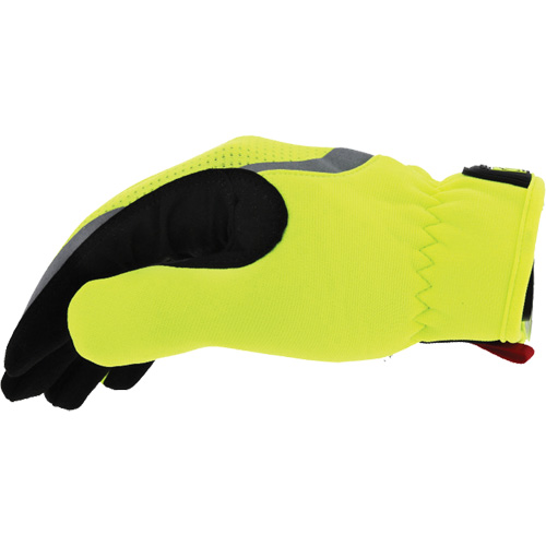 FastFit&reg; High-Visibility Work Gloves, Synthetic Palm, Size Medium/9 Duraquip Inc