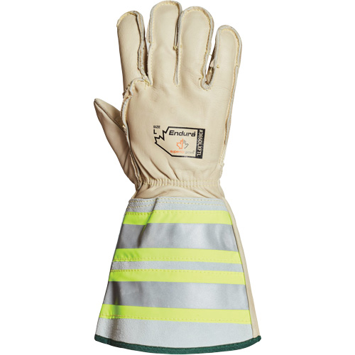 Endura&reg; Deluxe Winter Lineman Gloves with 6" Reflective Cuff, Large, Horsehide Palm, Fleece Inner Lining Duraquip Inc