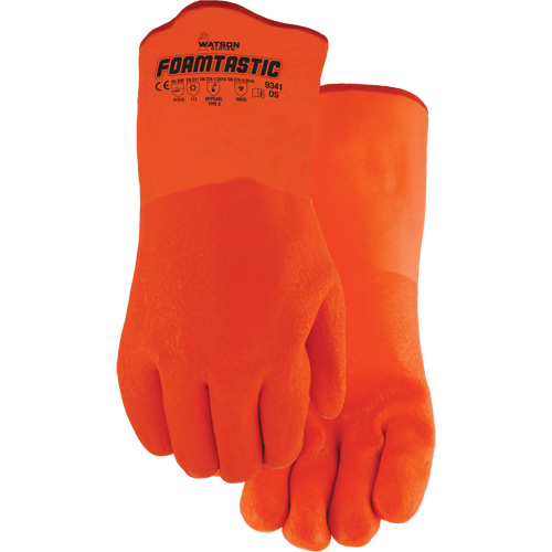 Foamtastic Gloves, One Size, PVC Coating, Foam Shell Duraquip Inc