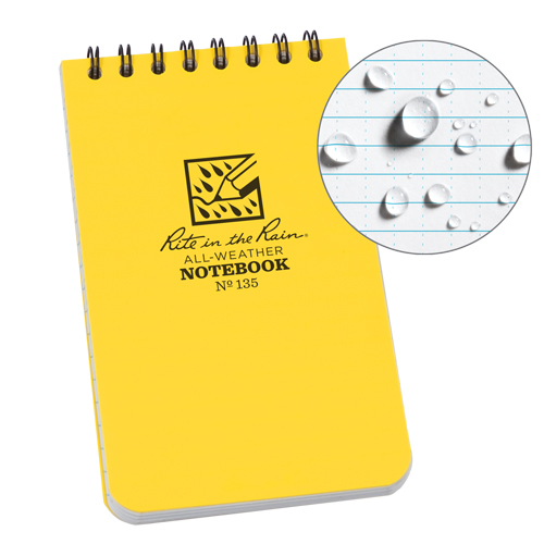 Pocket Top-Spiral Notebook, Soft Cover, Yellow, 100 Pages, 3" W x 5" L Duraquip Inc