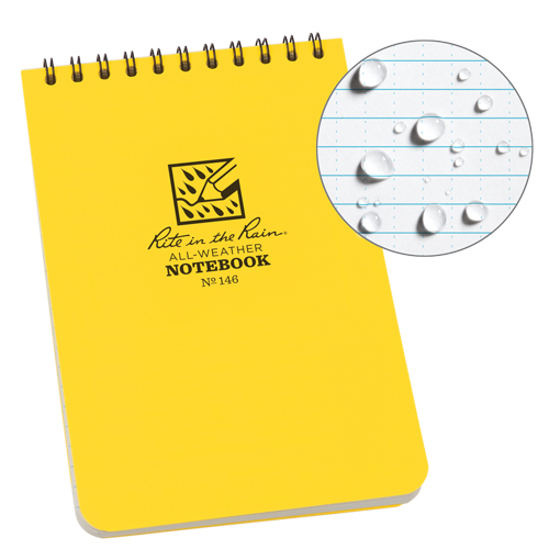 Pocket Top-Spiral Notebook, Soft Cover, Yellow, 100 Pages, 4" W x 6" L Duraquip Inc