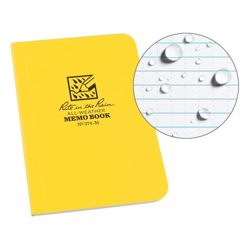 Memo Book, Soft Cover, Yellow, 112 Pages, 3-1/2" W x 5" L Duraquip Inc