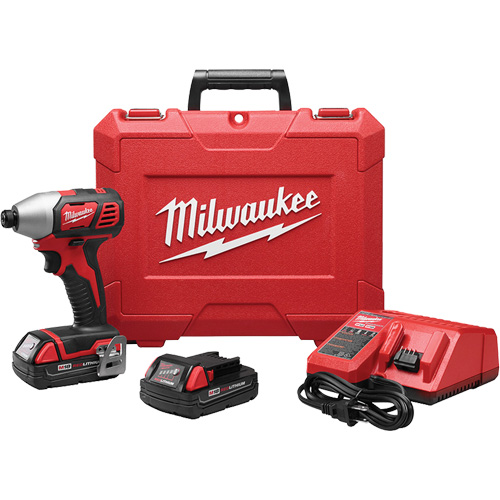 Trousse de tournevis &agrave; percussion hexagonal M18, 1/4", 1500 lb-po Couple max., 18 V, Lithium-ion Duraquip Inc