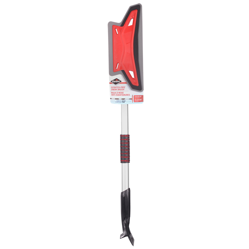 Scratch-Free Snow Blade, Telescopic, EVA Foam Blade, 52" Long, Red Duraquip Inc