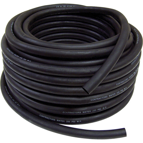 Boyau de jardin d'&eacute;vacuation de l'eau pour entrepreneur, Caoutchouc, 3/4" dia x 50' Duraquip Inc