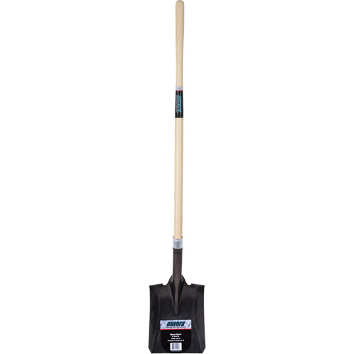 Heavy-Duty Square Shovel, Hardwood, Carbon Steel Blade, Straight Handle, 48" Long Duraquip Inc