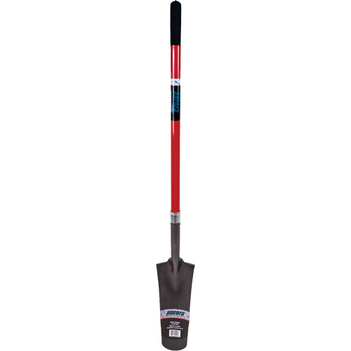 Heavy-Duty Drain Spade, Carbon Steel, 16" x 6" Blade, 45" L, Straight Handle Duraquip Inc
