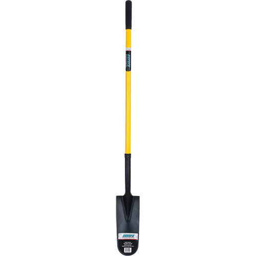 Pelle &agrave; drain, Acier durci, Lame 14" x 6", 46" lo, Manche Droit Duraquip Inc