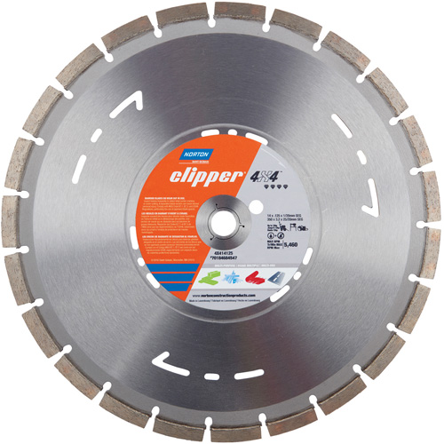 Clipper 4X4 Multi-Purpose Dry Segmented High-Speed Blade Duraquip Inc