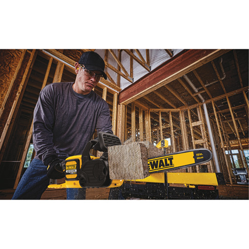 Scie &agrave; chaîne sans fil Flexvolt, 16", &agrave; pile, 60 V Duraquip Inc