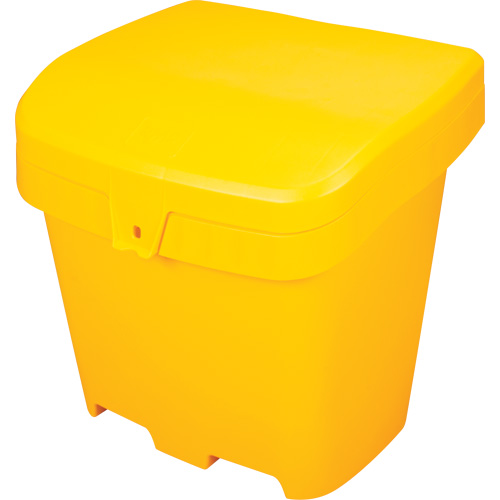Salt & Sand Storage Bins, With Hasp, 21" x 27" x 26", 4.24 cu. ft., Yellow Duraquip Inc