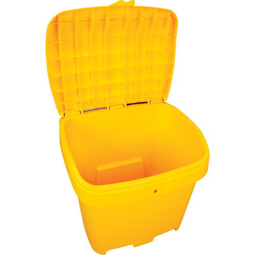 Salt & Sand Storage Bins, With Hasp, 21" x 27" x 26", 4.24 cu. ft., Yellow Duraquip Inc