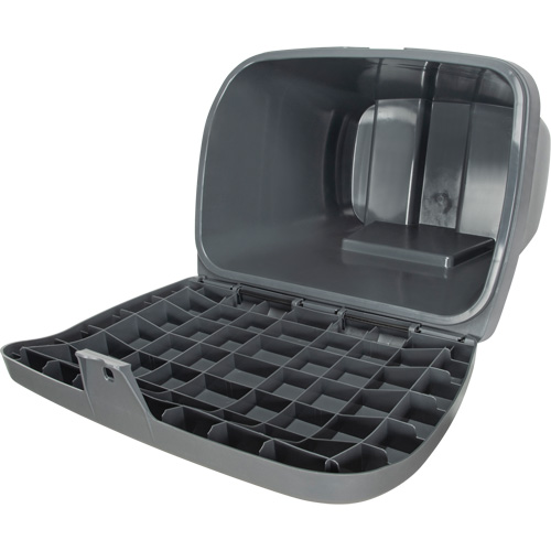 Salt & Sand Storage Bins, With Hasp, 21" x 27" x 26", 4.24 cu. ft., Grey Duraquip Inc