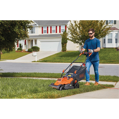 Lawn Mower with Comfort Grip Handle, Push Walk-Behind, Electric, 17" Cutting Width Duraquip Inc