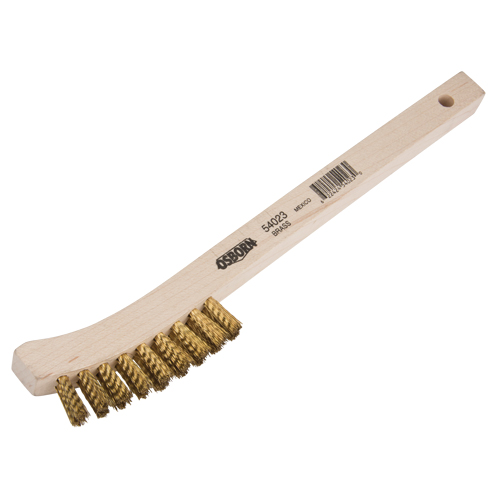 Petites brosses de nettoyage, Laiton, 2 x 9 rangs de fils, Longueur 8-5/8 Duraquip Inc