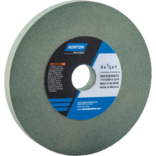 Meules pour rectifieuses d'&eacute;tabli - Meules Gemini, 6" x 1/2", Arbre de 1" Duraquip Inc