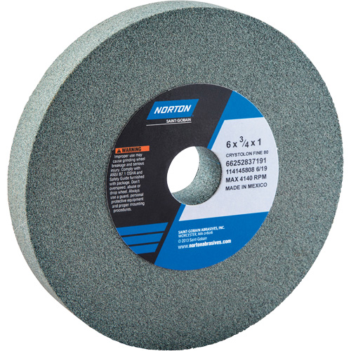 Meules pour rectifieuses d'&eacute;tabli - Meules Gemini, 6" x 3/4", Arbre de 1" Duraquip Inc