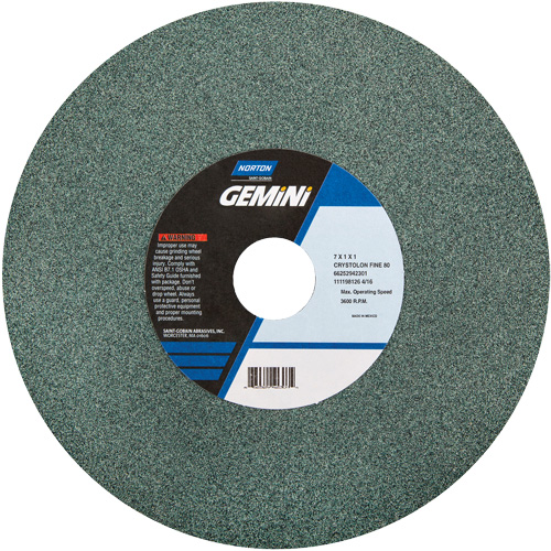 Bench Grinding Wheels - Gemini, 6" x 1", 1" Arbor Duraquip Inc