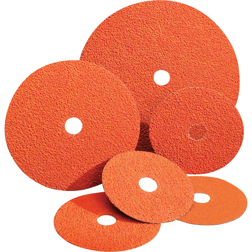 Blaze&reg; Fiber Discs, Ceramic Alumina, 24, 5" Dia x 7/8" Arbor Duraquip Inc