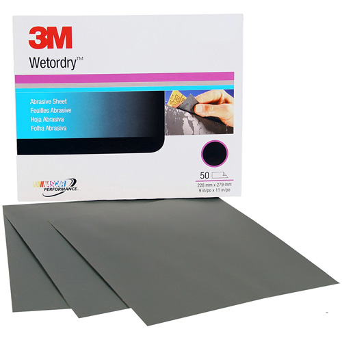 Feuille abrasive Imperiale, 9" x 11", Grain 1200, Carbure de silicium Duraquip Inc