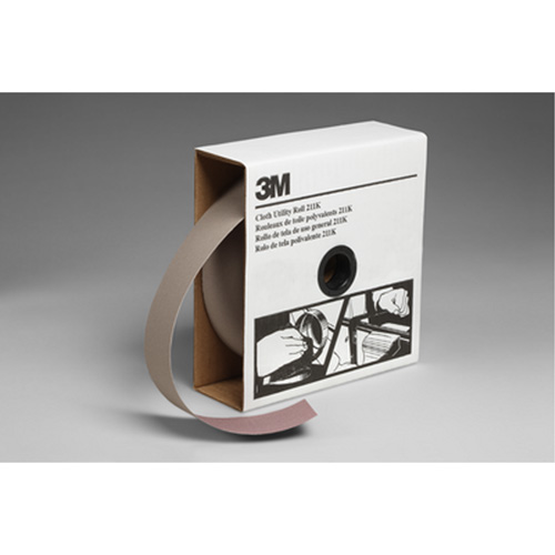 Rouleau de toile abrasive utilitaire 211K, Oxyde d'aluminium, 2" la x 150' lo, Grain 120 Duraquip Inc