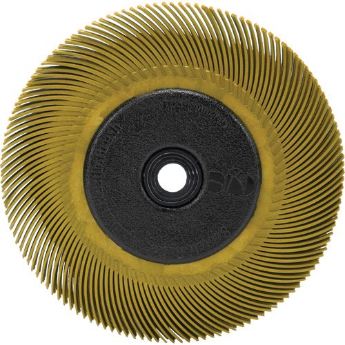 Brosse radiale en soies Scotch-Brite, C&eacute;ramique, Grain 80, 6" dia. Duraquip Inc