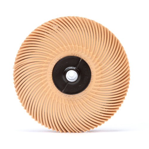 Scotch-Brite Radial Bristle Disc, Aluminum Oxide, 6 Micron Grit, 3" Dia. Duraquip Inc