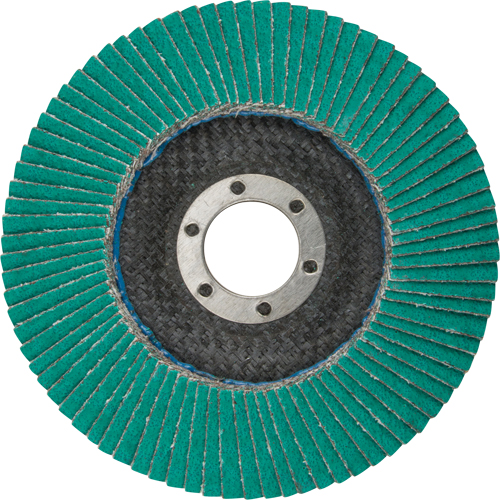 Flap Wheels - 577F Flap Discs, 4-1/2" x 7/8", Type 29, 60 Grit, Zirconium Duraquip Inc