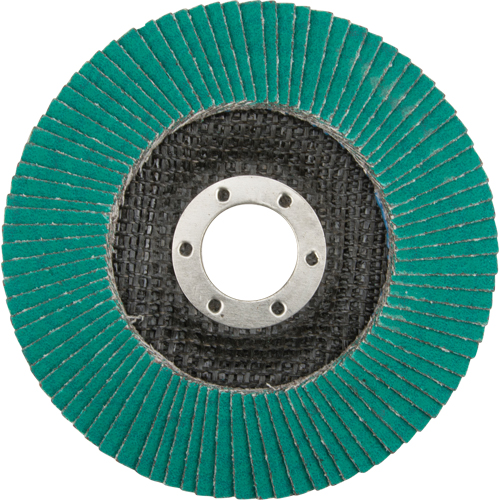 Flap Wheels - 577F Flap Discs, 4-1/2" x 7/8", Type 29, 80 Grit, Zirconium Duraquip Inc