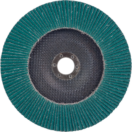 Disque &agrave; lamelles 577F, 7" x 5/8"-11, Type 27, Grain 36, Alumine de zirconium Duraquip Inc