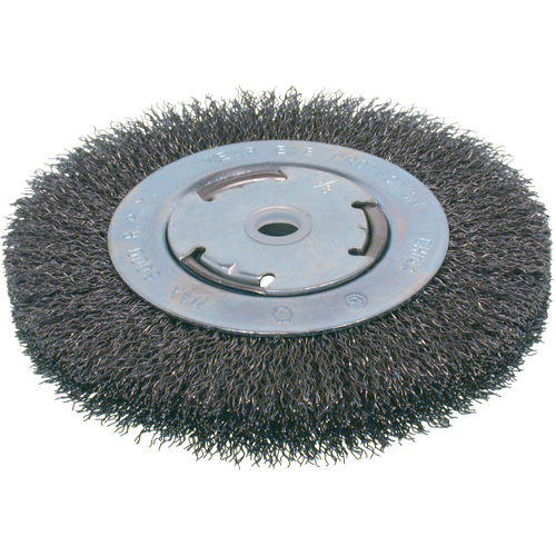 Brosses &eacute;conomiques &agrave; fils cr&ecirc;p&eacute;s - Face moyenne, 6" dia., Fils 0.014, Arbre 2" Duraquip Inc