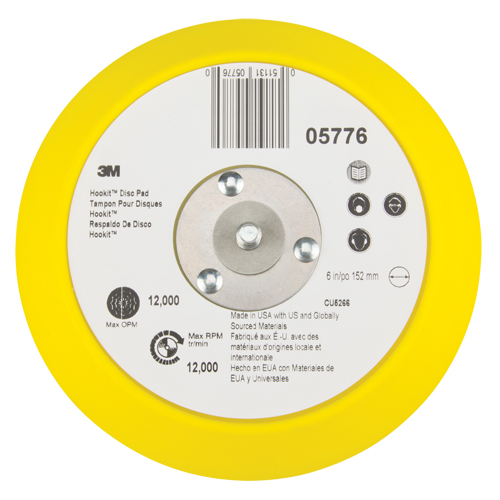Patin pour disque Hookit, dia 6" Duraquip Inc