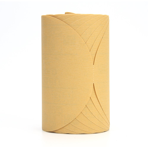 Rouleau de disques abrasifs dor&eacute;s en papier Stikit 216U, 6" dia., Grain P320, Oxyde d'aluminium Duraquip Inc