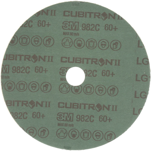 Disques en fibre mod&egrave;le 982C Cubitron II , Grain de c&eacute;ramique, 60+, 7" Dia x 7/8" Arbre Duraquip Inc