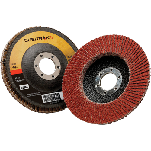 Disque &agrave; lamelles 967A T27 Cubitron II, 4-1/2" x 7/8", Type 27, Grain 40+, C&eacute;ramique Duraquip Inc